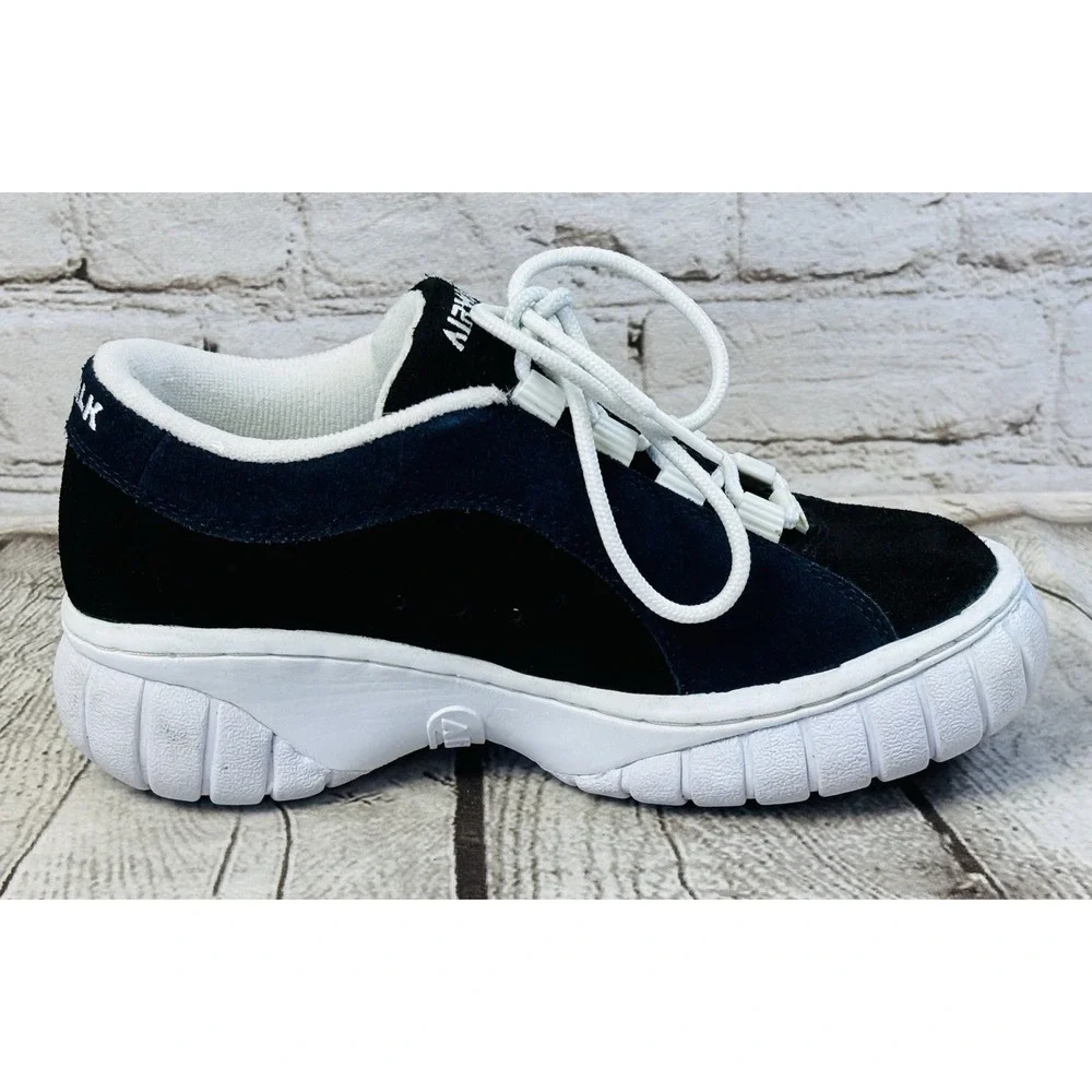 Vintage Airwalk GHURK Skate Shoes Black Navy Men's 4 Women's 5.5 W/ Box SS1934